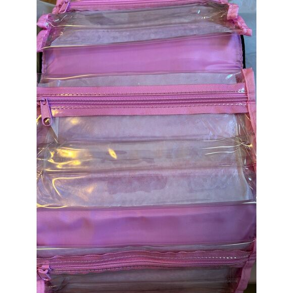 ❤️Mary Kay Vintage Hanging Travel Makeup Jewelry Organizer Black Pink 9"x 29" - Picture 6 of 7